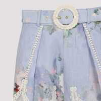 Imbracaminte ZIMMERMANN Dama - Pantaloni casual ZIMMERMANN Zimmermann Everley Lace Trim Tuck Short Clothing BLUE Femei (BM 17905566) - B-mall.ro