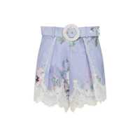 Pantaloni casual Zimmermann Everley Lace Trim Tuck Short Clothing Femei