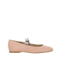 Balerini Casadei Crystal Leather Ballet Flats Femei