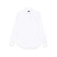 Camasi Corneliani White Cotton Classic Shirt Barbati