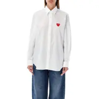 Camasi Comme Des Garçons Play Red Heart Patch Shirt Femei
