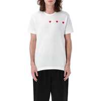 Imbracaminte Comme des Garçons Dama - Tricouri Comme des Garons Comme Des Garons Play Three Hearts T-Shirt WHITE Femei (BM 17906148) - B-mall.ro