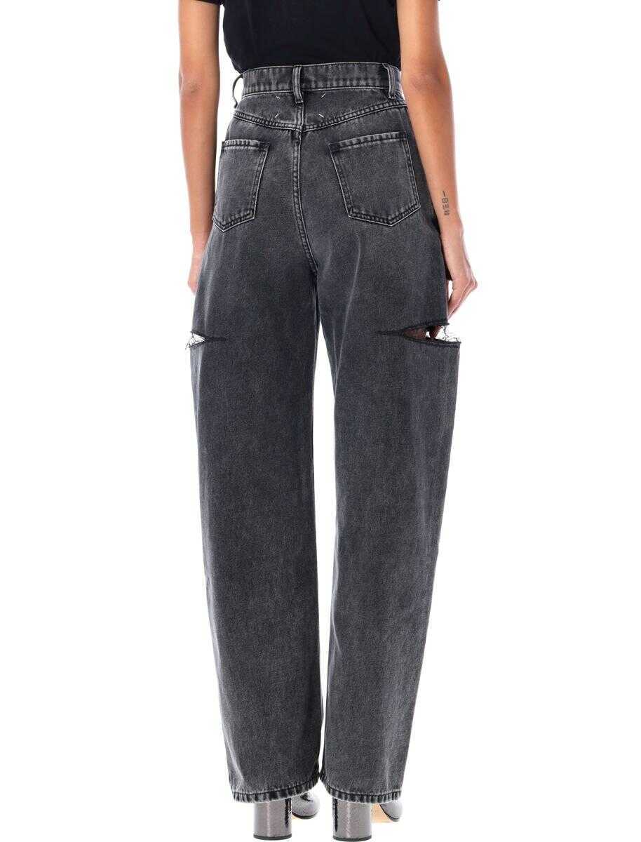 Blugi Maison Margiela Maison Margiela Cut-Out Denim BLACK WASHED Femei (BM 17906217) 2