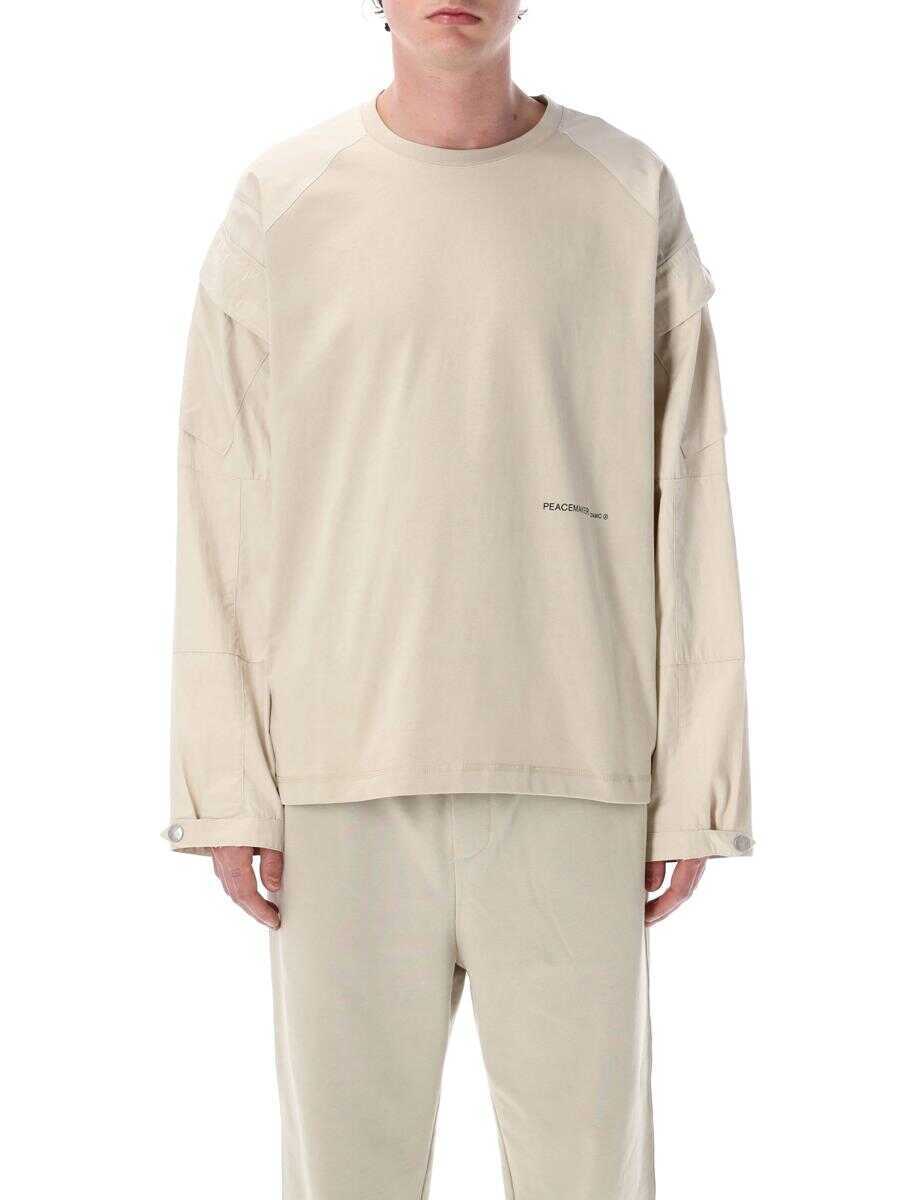 Tricouri OAMC Oamc Peacemaker Si Cargo T-Shirt Beige Barbati (BM 17906223) 1