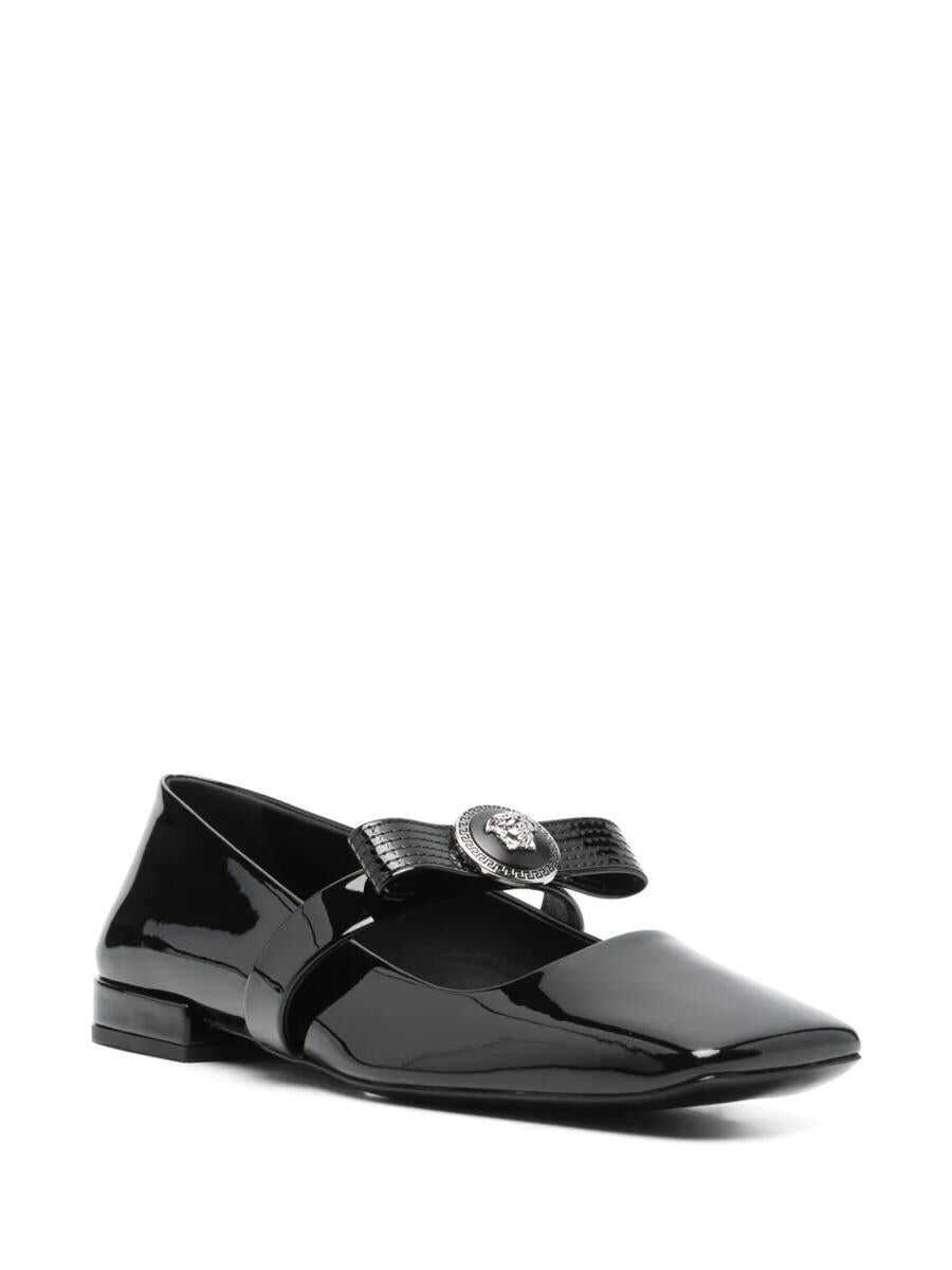 Balerini Versace Versace Gianni Ribbon Ballerinas Black Femei (BM 17907732) 2