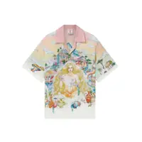 Camasi Casablanca Short Sleeve Shirt With Cuban Collar Barbati