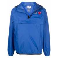 Geci Comme Des Garçons Play Blue Unisex Jacket With Front Zip-Fastening Pocket Femei