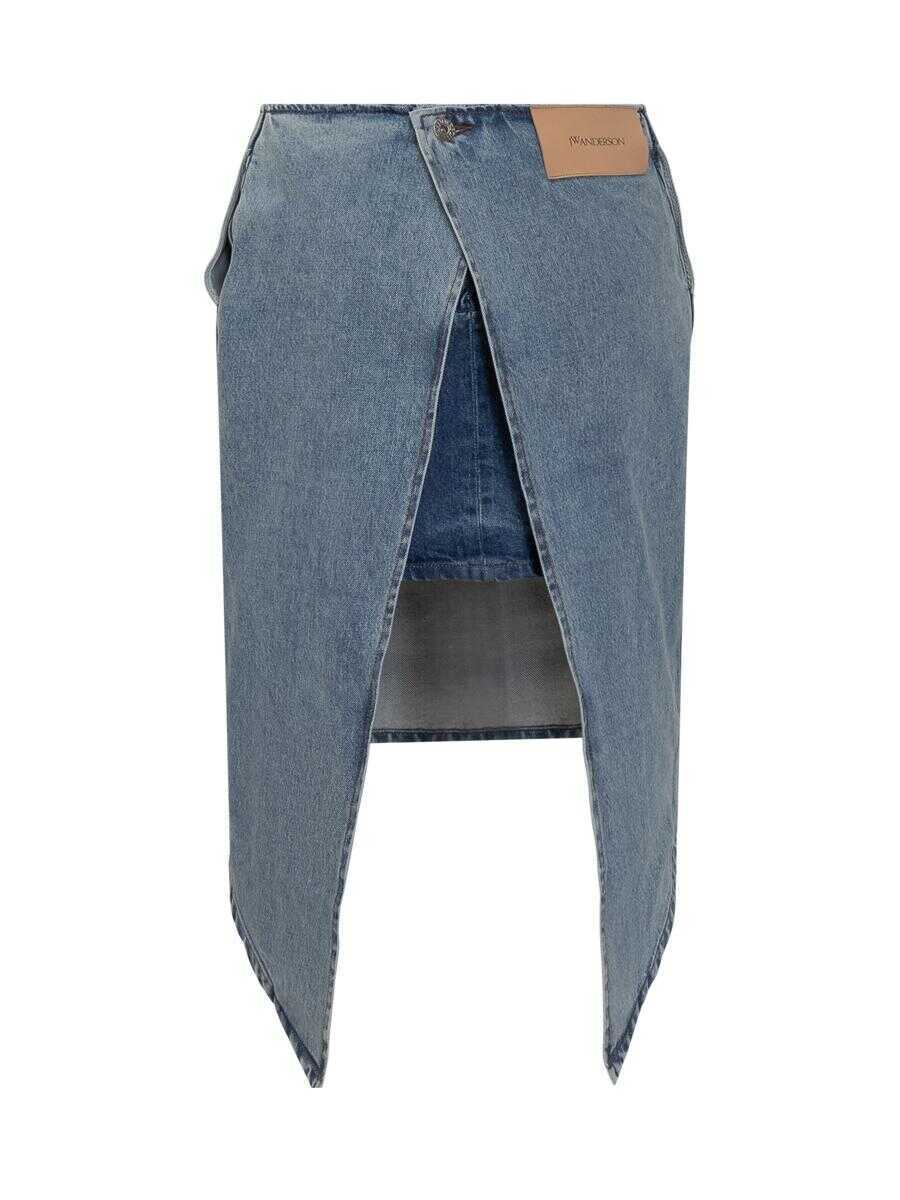 Fuste JW Anderson JW Anderson Midi Skirt BLUE Femei (BM 17908650) 2