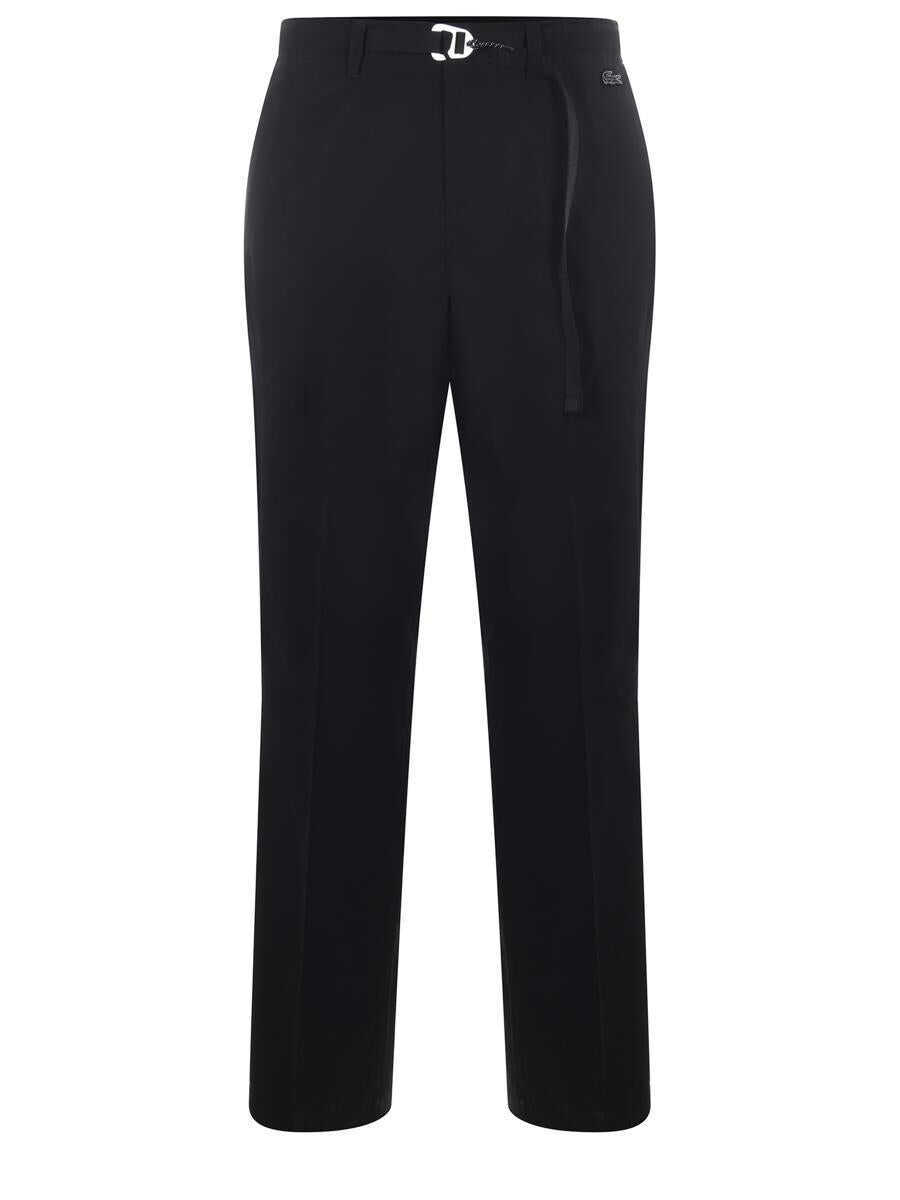 Pantaloni Lacoste Lacoste Lightweight Nylon Pants Black Barbati (BM 17909016) 1