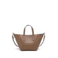 Genti de umar 'Bc Duo' Brown Crossbody Bag With Adjustable And Removable Shoulder Strap In Leather Woman Femei