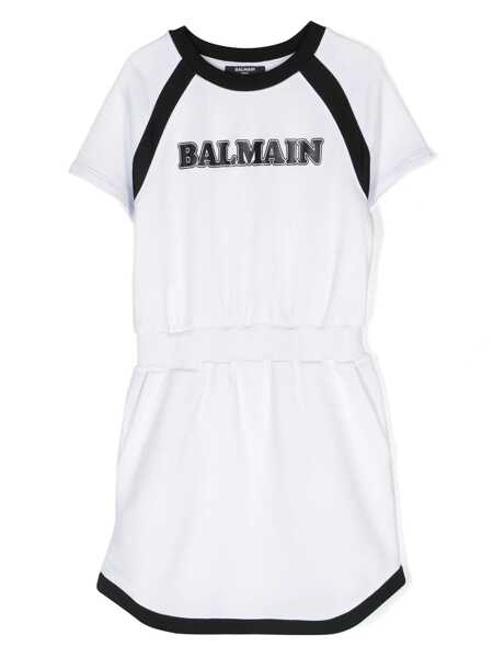 Rochii Balmain JERSEY DRESS White Fete (BM 17912463) 1