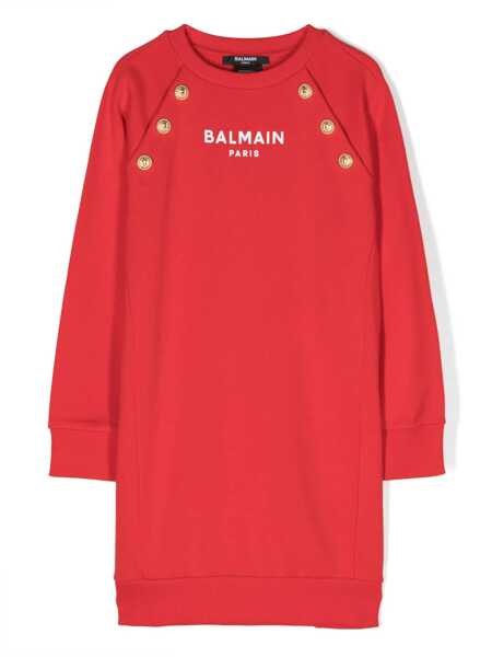 Rochii Balmain JERSEY DRESS Red Fete (BM 17912472) 1