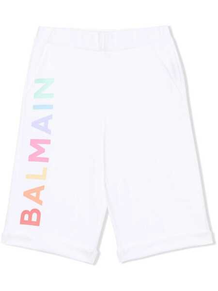 Pantaloni scurti Balmain JERSEY SHORTS White Fete (BM 17912514) 1