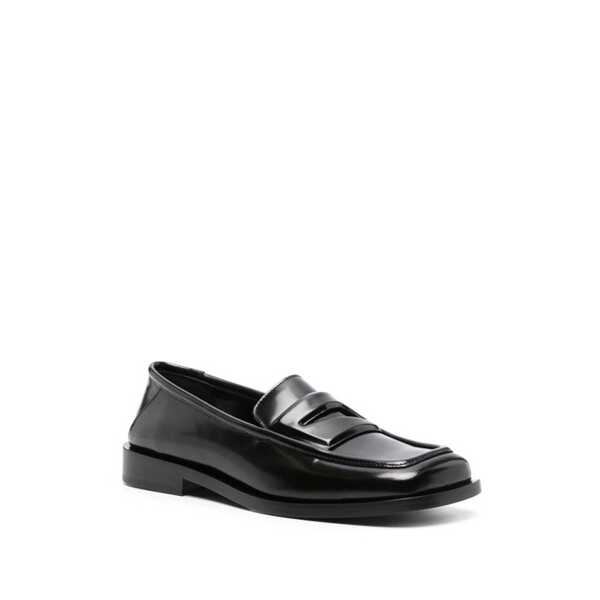 Pantofi fara toc THE ATTICO The Attico Amanda Leather Loafers Black Femei (BM 17913123) 2