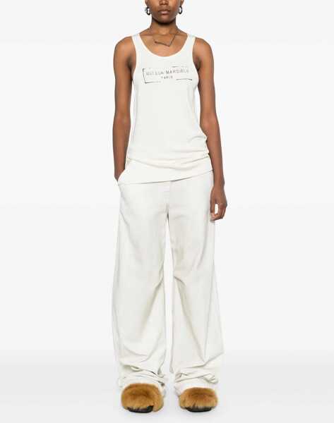 Bluze Maison Margiela Logo Print Tank Top BEIGE Femei (BM 17913337) 2