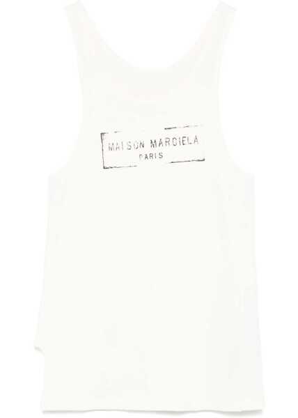 Bluze Maison Margiela Logo Print Tank Top BEIGE Femei (BM 17913337) 1