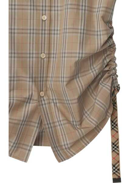 Bluze Burberry Cotton Check Shirt BROWN Femei (BM 17913361) 5
