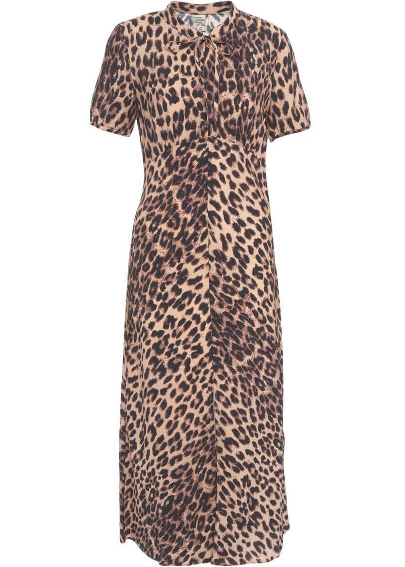 Rochii casual Baum und Pferdgarten Midi dress with animal print Anneliek Brown Femei (BM 17913475) 1