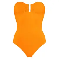 Costume de baie 'Cassiopee' Orange One-Piece Swimsuit With Back Neckline In Tech Fabric Woman Femei