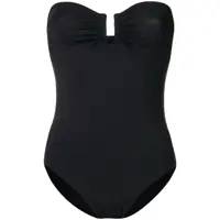 Costume de baie 'Cassiopee' Black One-Piece Swimsuit With Back Neckline In Tech Fabric Woman Femei