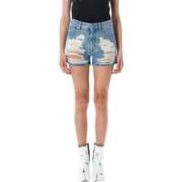 Pantaloni scurti Mm6 Maison Margiela Ripped Denim Shorts Femei