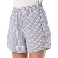 Pantaloni casual Ganni Dama - Pantaloni casual Ganni Ganni Candy-Striped Elasticated Shorts LIGHT BLUE STRIPED Femei (BM 17915598) - B-mall.ro