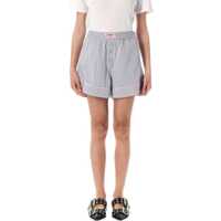 Pantaloni casual Ganni Candy-Striped Elasticated Shorts Femei
