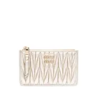 Portofele Miu Miu Matelassé Leather Wallet Femei