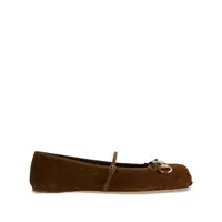 Balerini Gucci Horsebit 1955 Suede Leather Ballets Femei