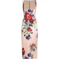 Rochii Multicolor Sleeveless Dress With Square Neck And All-Over Floral Print In Viscose Stretch Woman Femei