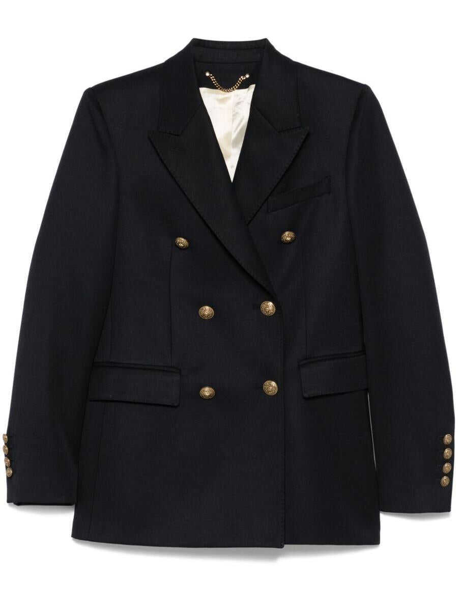 Paltoane Golden Goose Golden Goose Wool Blend Double-Breasted Coat BLUE Femei (BM 17917827) 1