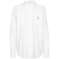 Camasi Brunello Cucinelli Logo Embroidery Shirt Femei