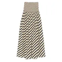 Imbracaminte Tommy Hilfiger Dama - Fuste Tommy Hilfiger Tommy Hilfiger Sofia Richie Grainge X Tommy Hilfiger - A-Line Midi Skirt Beige Femei (BM 17919819) - B-mall.ro