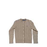 Cardigane Ralph Lauren Light Saddle Heather Cotton Cable-Knit Crew Neck Cardigan Femei