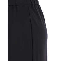 Pantaloni casual PLAIN Dama - Pantaloni casual PLAIN Black Pants With Elastic Waist And Side Pockets In Fabric Woman Black Femei (BM 17920752) - B-mall.ro