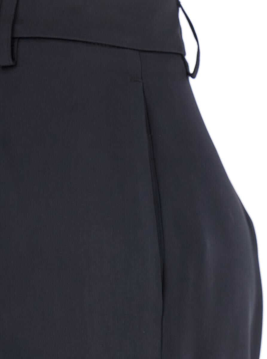 Pantaloni PLAIN Blue Tailored Pants In Satin Woman BLUE Femei (BM 17920887) 3