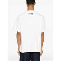 Tricouri Kenzo pentru Barbati - Tricouri Kenzo Gots Happy Tiger White Crewneck T-Shirt With Maxi Logo Embroidery On The Front And Logo Lettering On The Rear In Cotton Man WHITE... (BM 17921787) - B-mall.ro