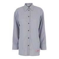 Camasi Multicolor Shirt With All-Over Stripes And Logo Patch On The Front In Viscose Blend Woman Femei