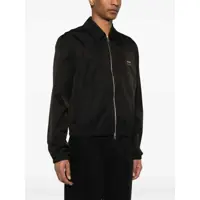 Geci AMI Paris pentru Barbati - Jachete AMI Paris Logoed Jacket WOOL GABARDINE BLACK Barbati (BM 17925562) - B-mall.ro