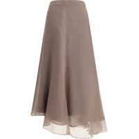 Fuste Silk crêpe midi Skirt Femei
