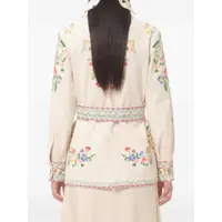 Jachete Dama - Jachete Valentino Garavani Embroidered Denim Jacket ECRU Femei (BM 17925697) - B-mall.ro