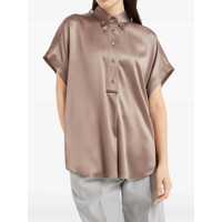 Camasi casual Brunello Cucinelli Dama - Camasi casual Brunello Cucinelli Silk Shirt CACAO Femei (BM 17925883) - B-mall.ro