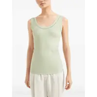 Topuri Brunello Cucinelli Dama - Topuri Brunello Cucinelli Ribbed Top MATCHA GREEN Femei (BM 17925934) - B-mall.ro