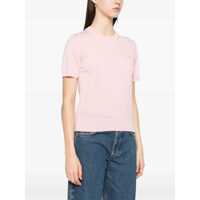Tricouri MAISON KITSUNÉ Dama - Tricouri MAISON KITSUN Baby Fox knit T-Shirt ROSEWATER Femei (BM 17926087) - B-mall.ro