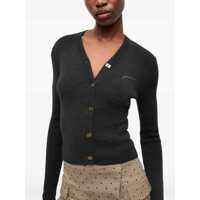 Cardigane Dama pagina 3 - Cardigane Ganni Merino wool Cardigan PHANTOM Femei (BM 17926237) - B-mall.ro