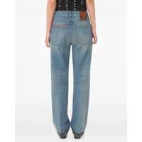 Pantaloni Dama - Blugi Valentino Garavani Jeans with floral details MEDIUM BLUE DENIM Femei (BM 17926408) - B-mall.ro