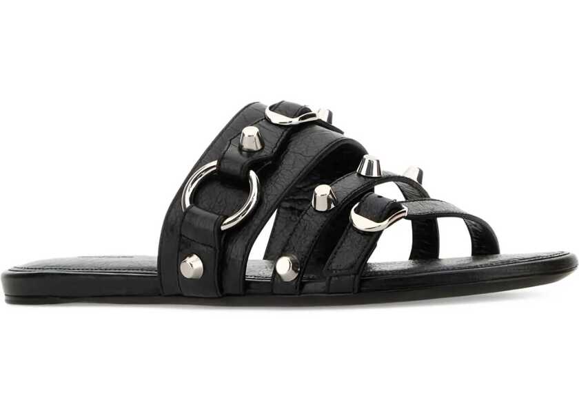 Sandale Balenciaga Studded Sandals BLACK/SILVER Femei (BM 17926432) 2