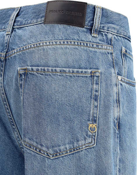 Blugi Pinko Wide-leg Lovely Jeans LAVAGGIO VINTAGE MEDIO Femei (BM 17926462) 3