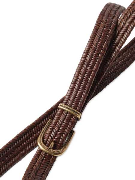 Curele Brunello Cucinelli Braided stretch leather Belt MIELE Femei (BM 17926786) 2