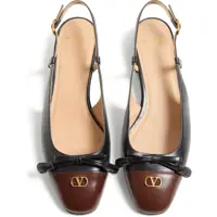 Balerini Dama - Balerini Valentino Garavani Slingback Ballerinas NERO/LIGHT COFFEE Femei (BM 17926948) - B-mall.ro